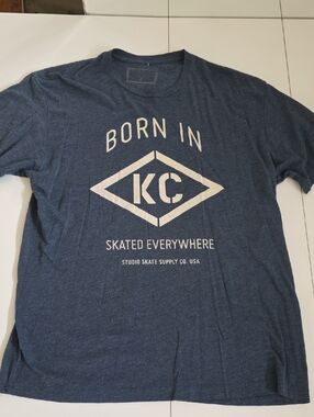'Born In KC' Blue Skate Graphic Tee